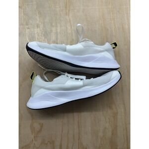 Under Armour Charged Aurora White Sneakers Men's Sz 10 Neon Green Logo Running